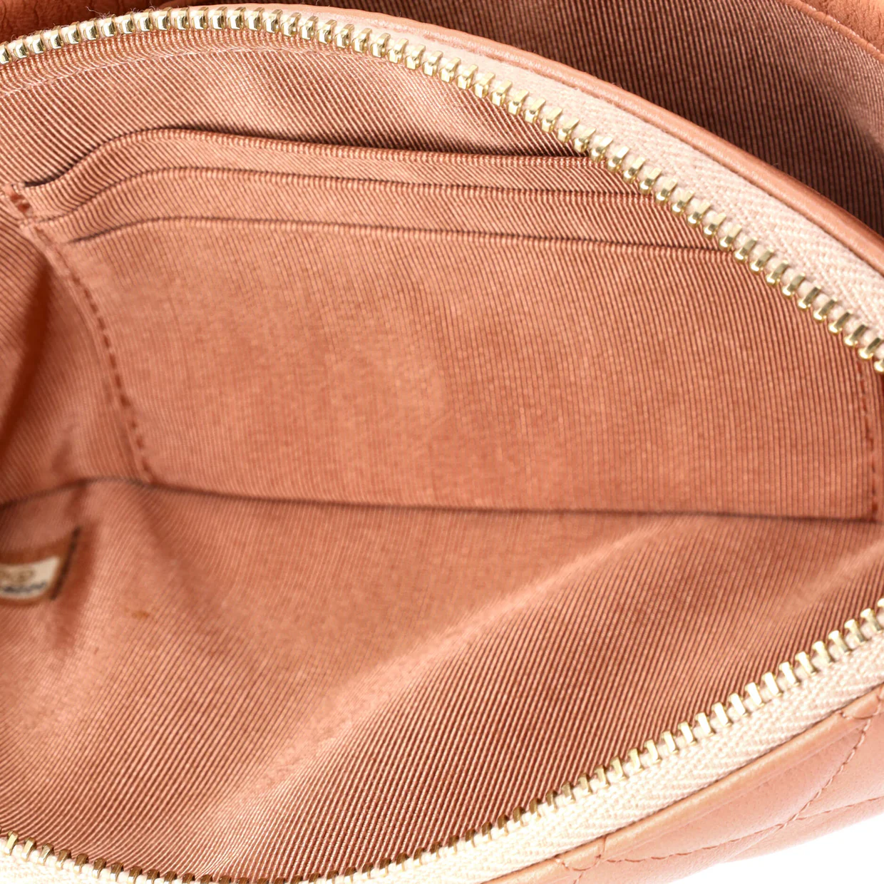 Double Zip Clutch with Chain Quilted Lambskin - Deep Luxury