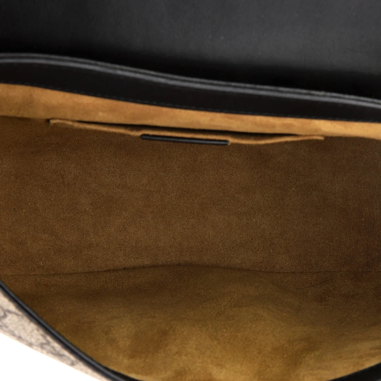 Padlock Saddle Shoulder Bag GG Coated Canvas and Leather Medium - Deep Luxury