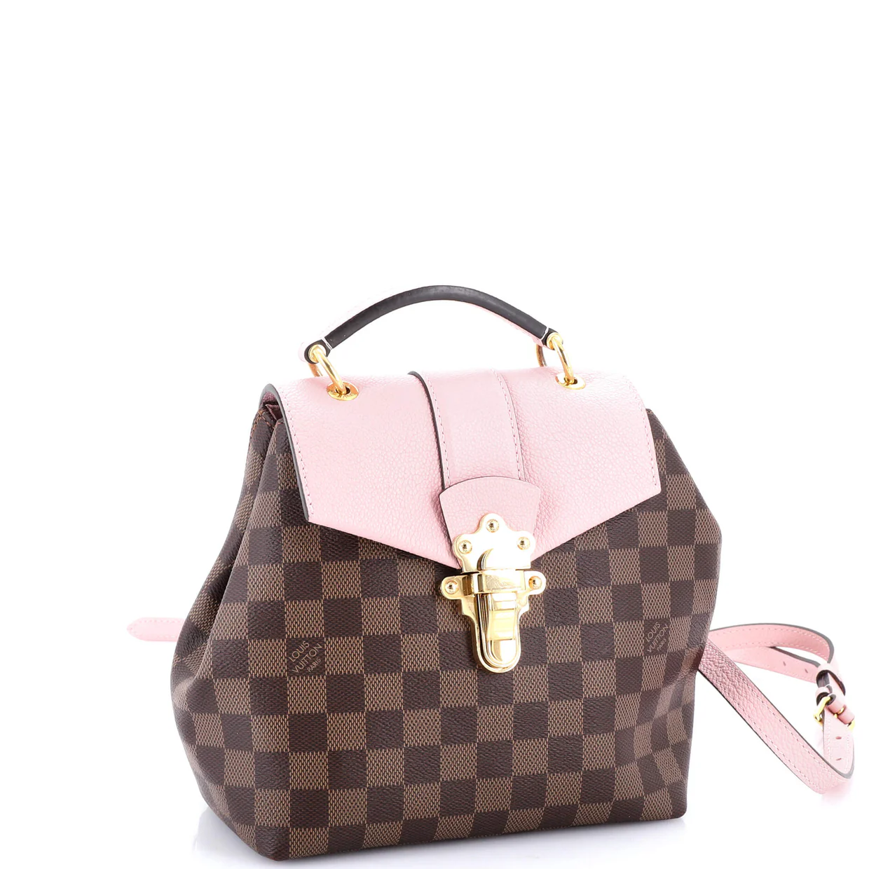 Clapton Backpack Damier and Leather - Deep Luxury