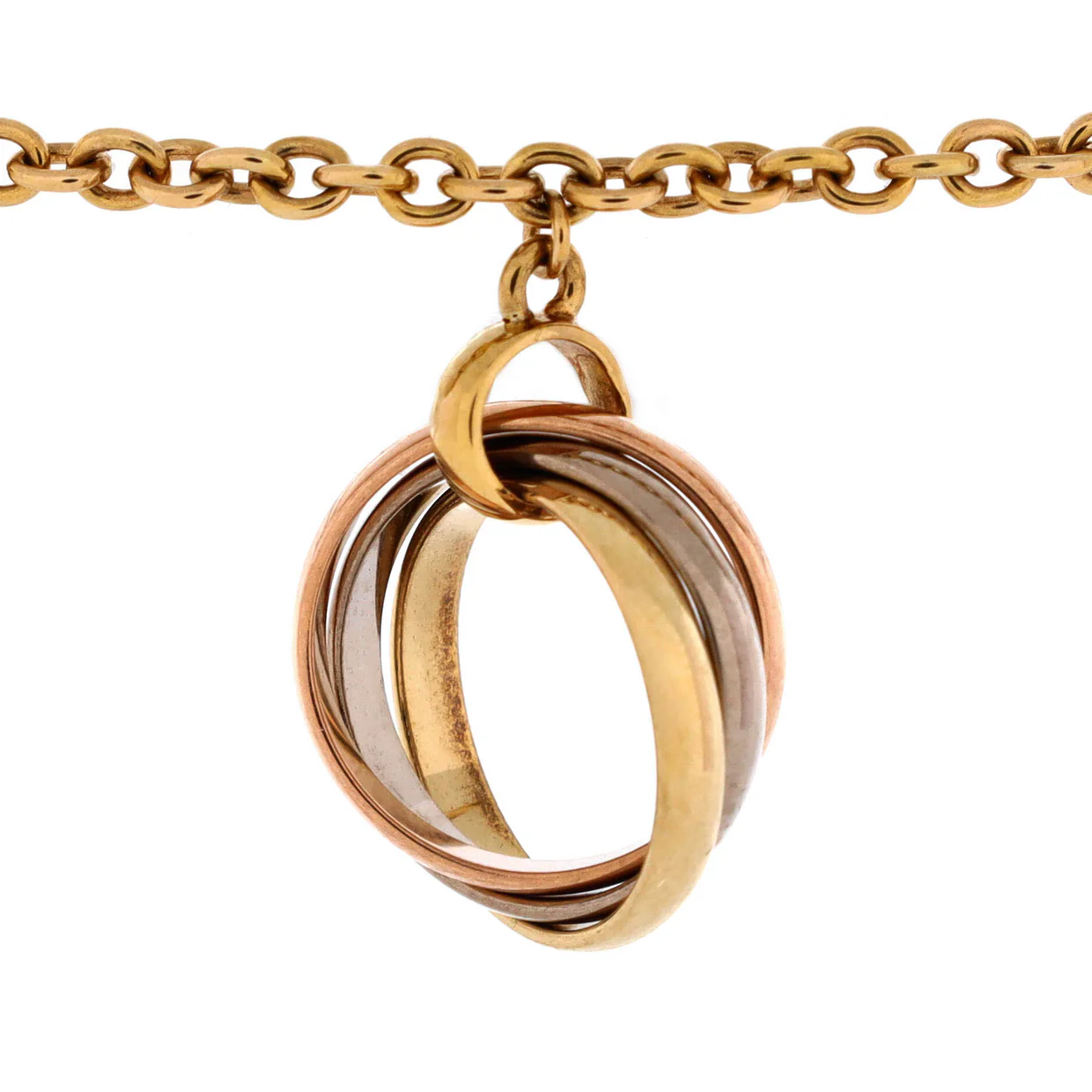 Trinity Charm Chain Bracelet 18K Tricolor Gold - Deep Luxury