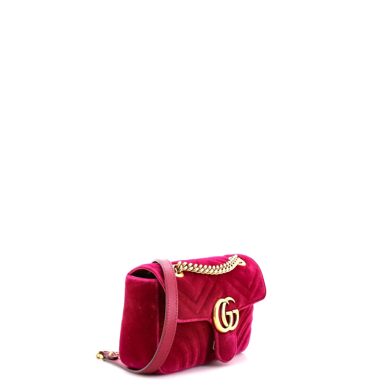 GG Marmont Flap Bag Matelasse Velvet Mini - Deep Luxury