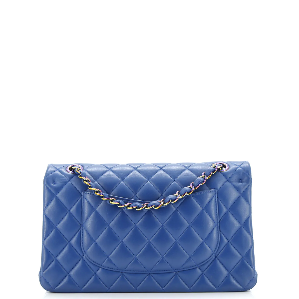 Classic Double Flap Bag Quilted Lambskin with Rainbow Hardware Medium - Deep Luxury