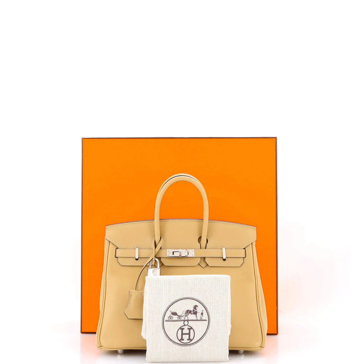 Birkin Handbag Light Swift with Palladium Hardware 25 - Deep Luxury