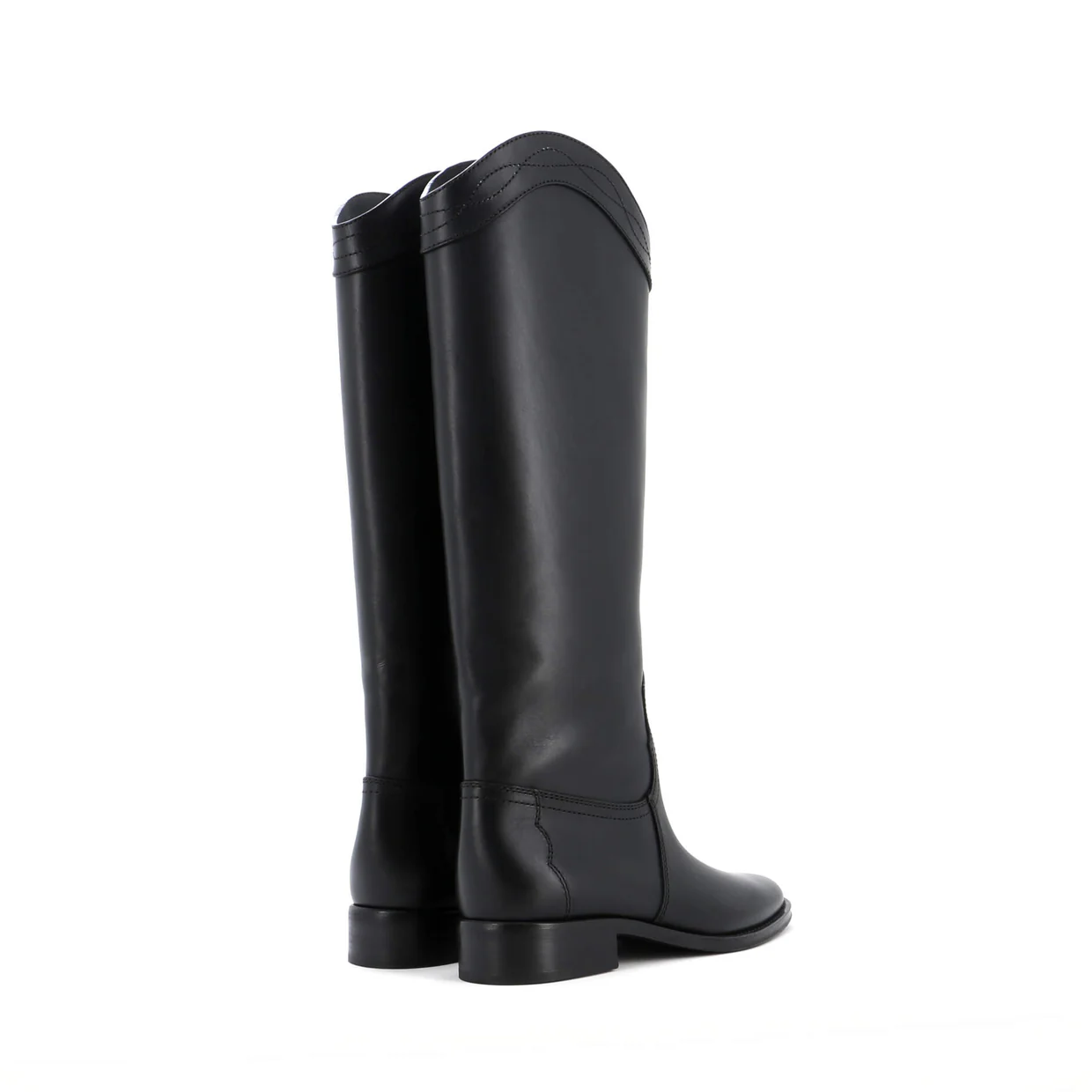 Women's Kate Western Knee High Boots Leather - Deep Luxury