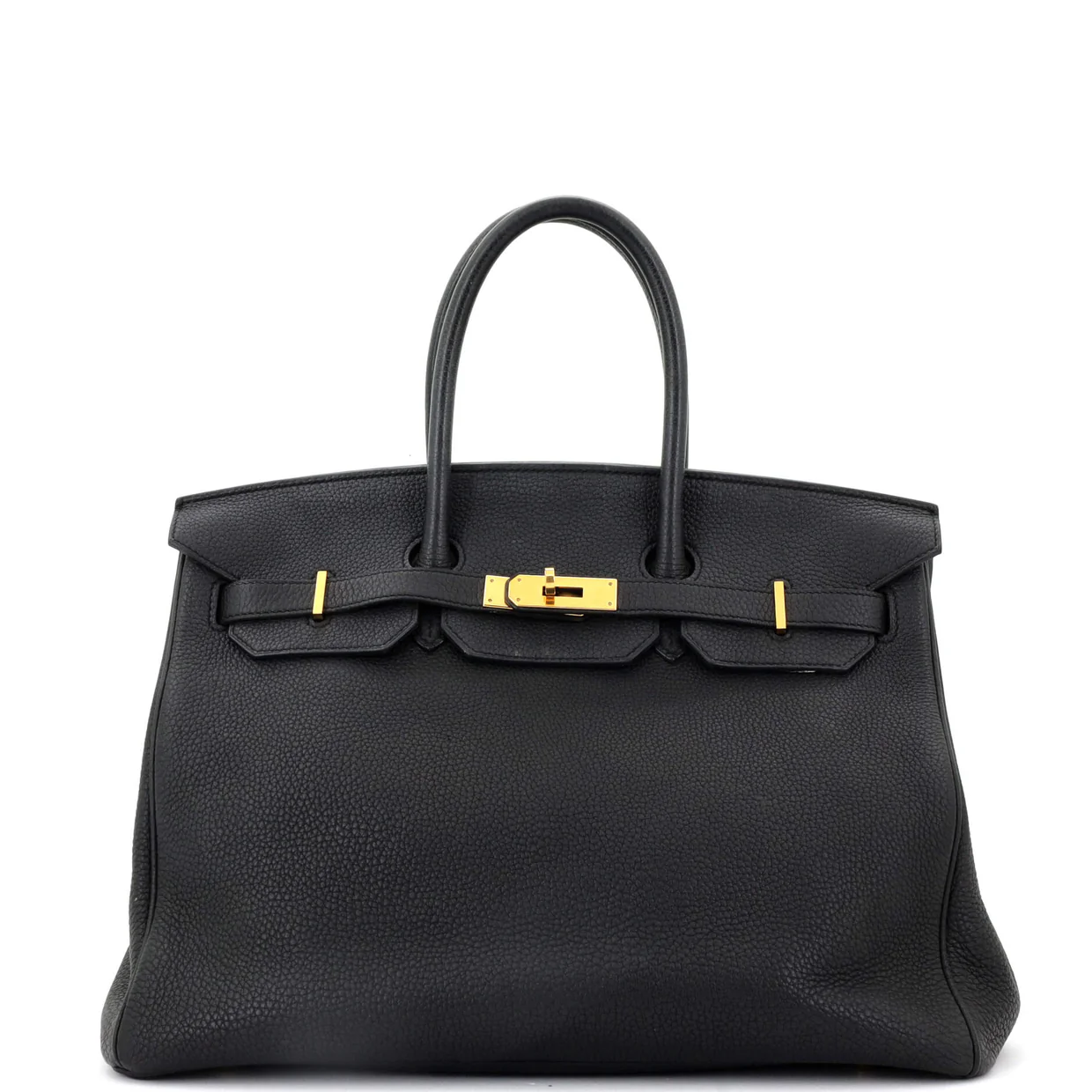 Birkin Handbag Noir Togo with Gold Hardware 35 - Deep Luxury