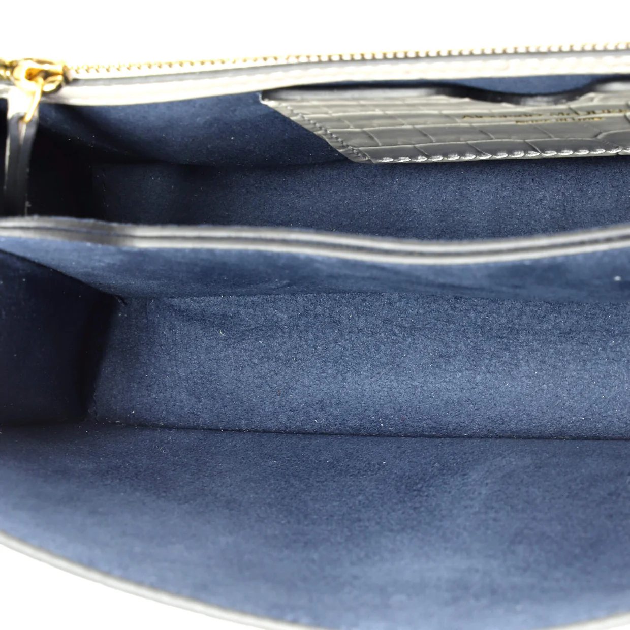 Jewelled Flap Satchel Crocodile Embossed Leather Medium - Deep Luxury