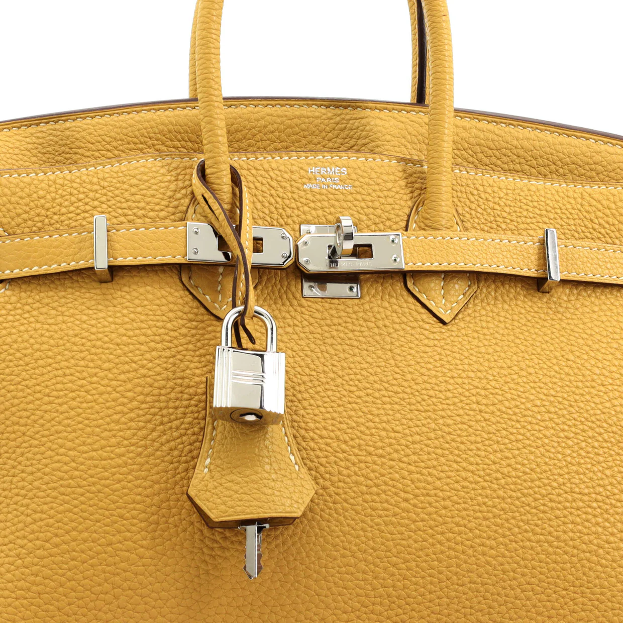 Birkin Handbag Curry Togo with Palladium Hardware 25 - Deep Luxury