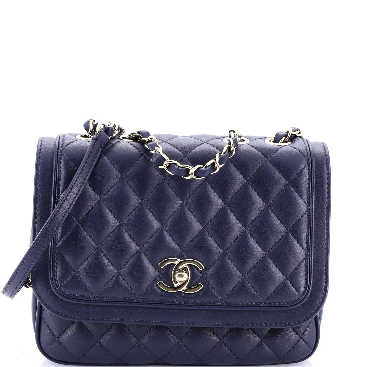 Lovely Day Square Flap Bag Quilted Lambskin Medium - Deep Luxury