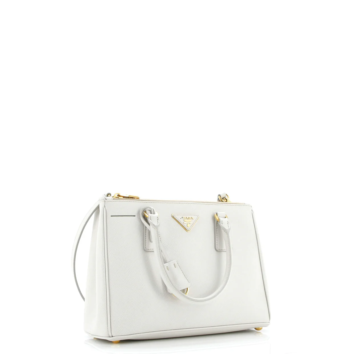 Galleria Double Zip Tote Saffiano Leather Small - Deep Luxury