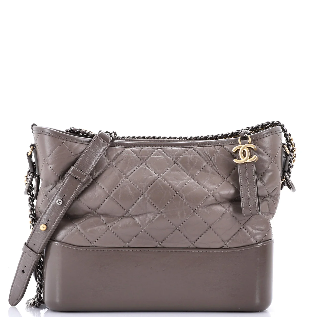 Gabrielle Hobo Quilted Aged Calfskin Medium - Deep Luxury