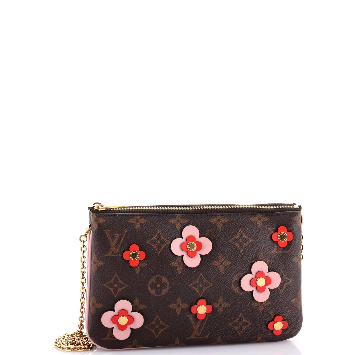 Double Zip Pochette Limited Edition Blooming Flowers Monogram Canvas - Deep Luxury