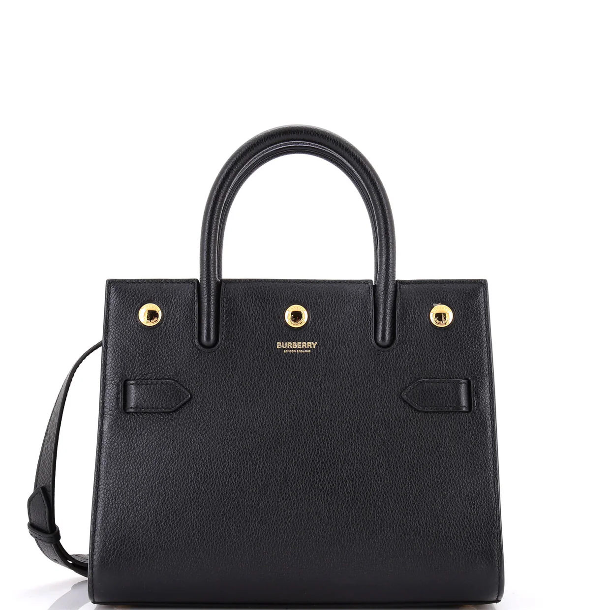 Title Two Handle Tote Leather Mini - Deep Luxury