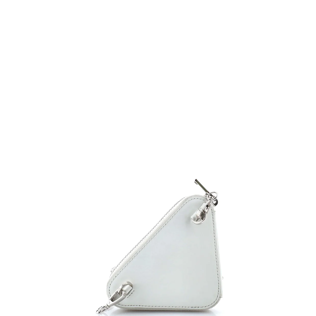 Triangle Pouch Bag with Chain Crystal Embellished Satin Mini - Deep Luxury