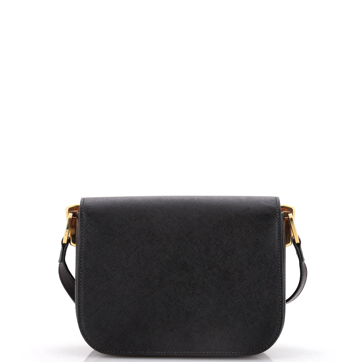 Embleme Flap Bag Saffiano Leather Small - Deep Luxury