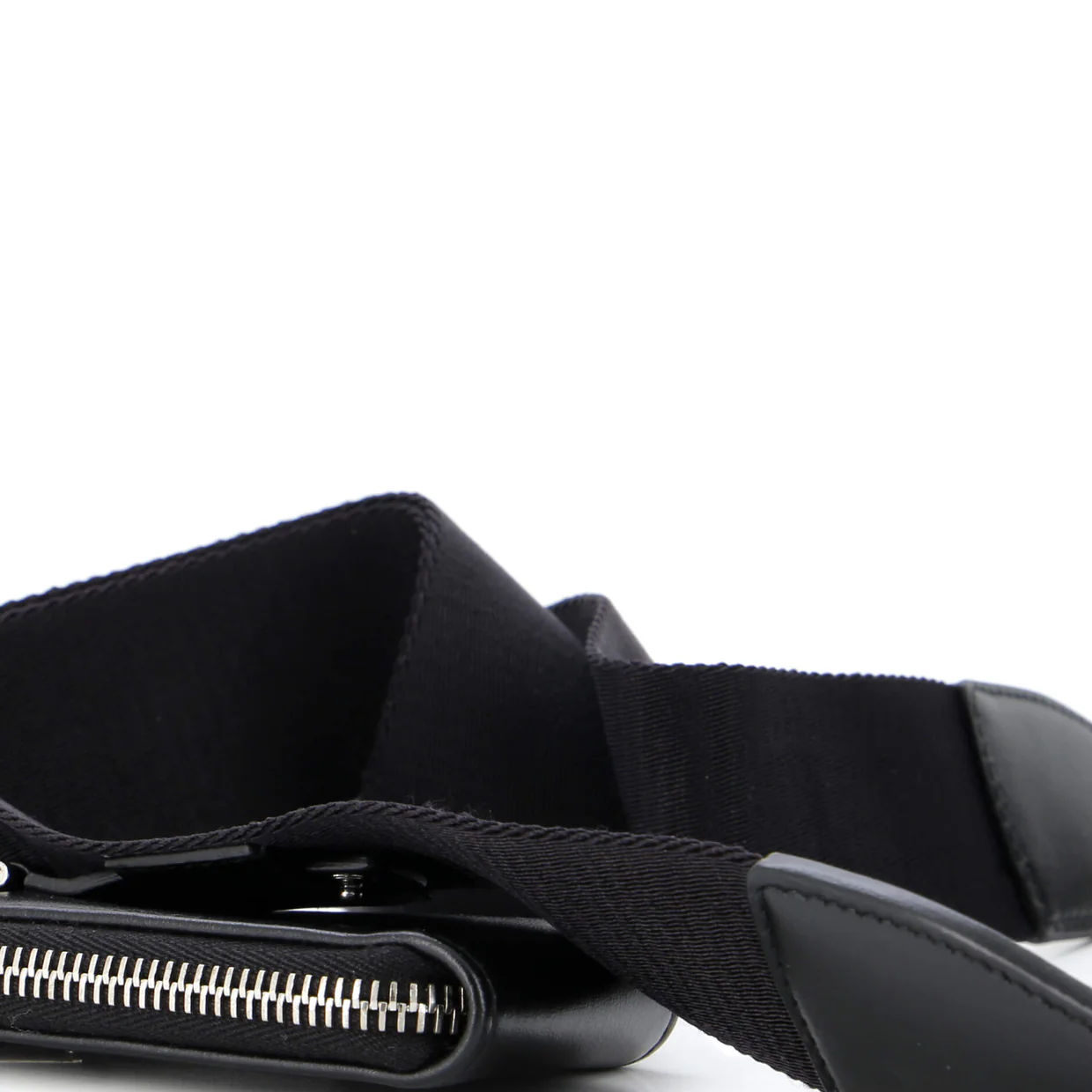 Triangle Logo Zip Crossbody Bag Leather Small - Deep Luxury