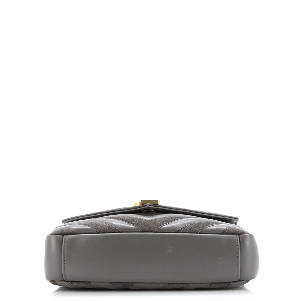 Classic Monogram College Bag Matelasse Chevron Leather and Suede Medium - Deep Luxury