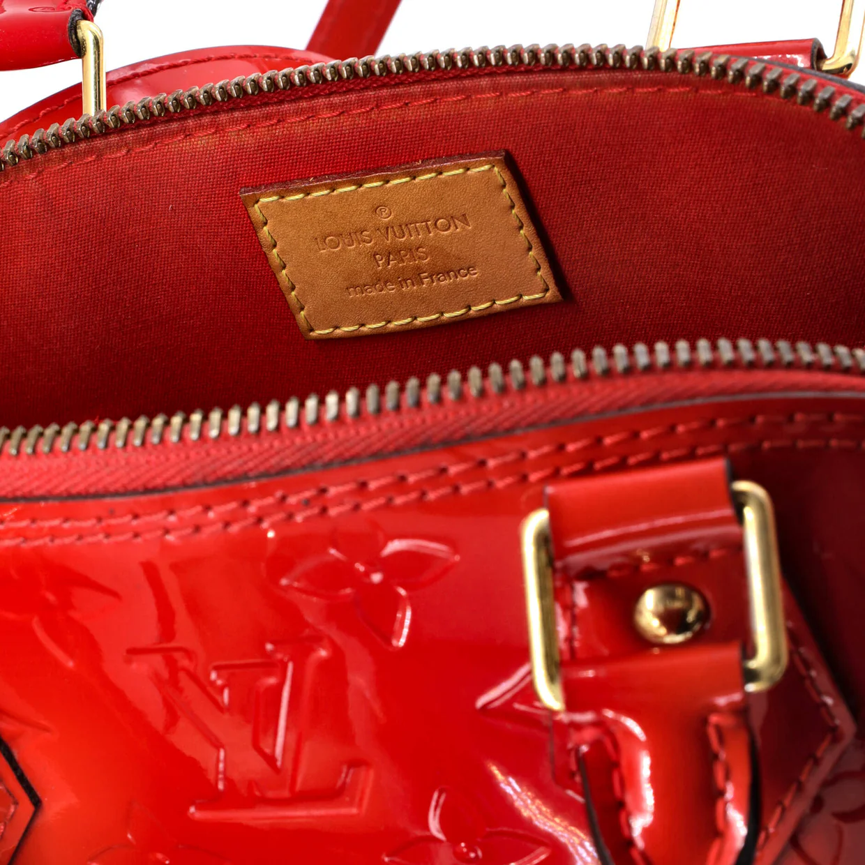 Alma Handbag Monogram Vernis BB - Deep Luxury