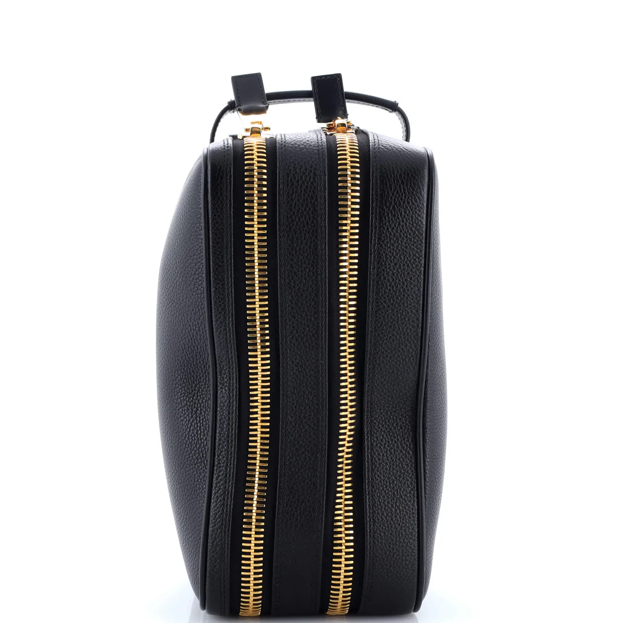 Double Zip Toiletry Bag Leather - Deep Luxury