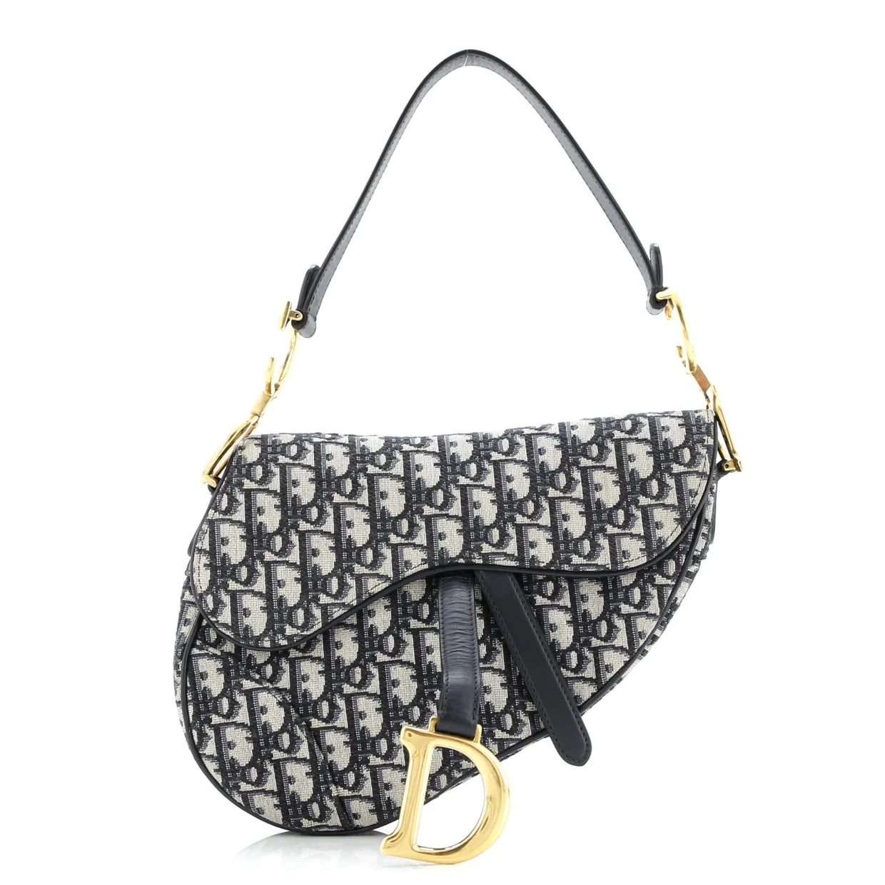 Saddle Handbag Oblique Canvas Medium - Deep Luxury