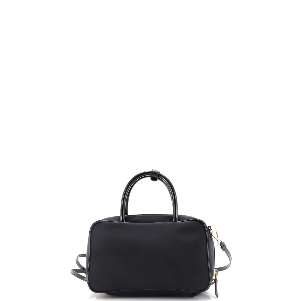 Front Pocket Zip Around Bowler Tessuto with Leather Small - Deep Luxury