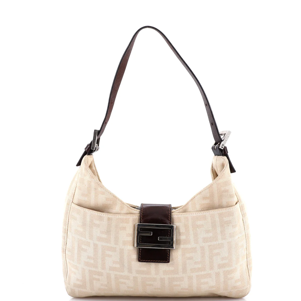 Vintage Pocket Shoulder Bag Zucca Canvas Medium - Deep Luxury