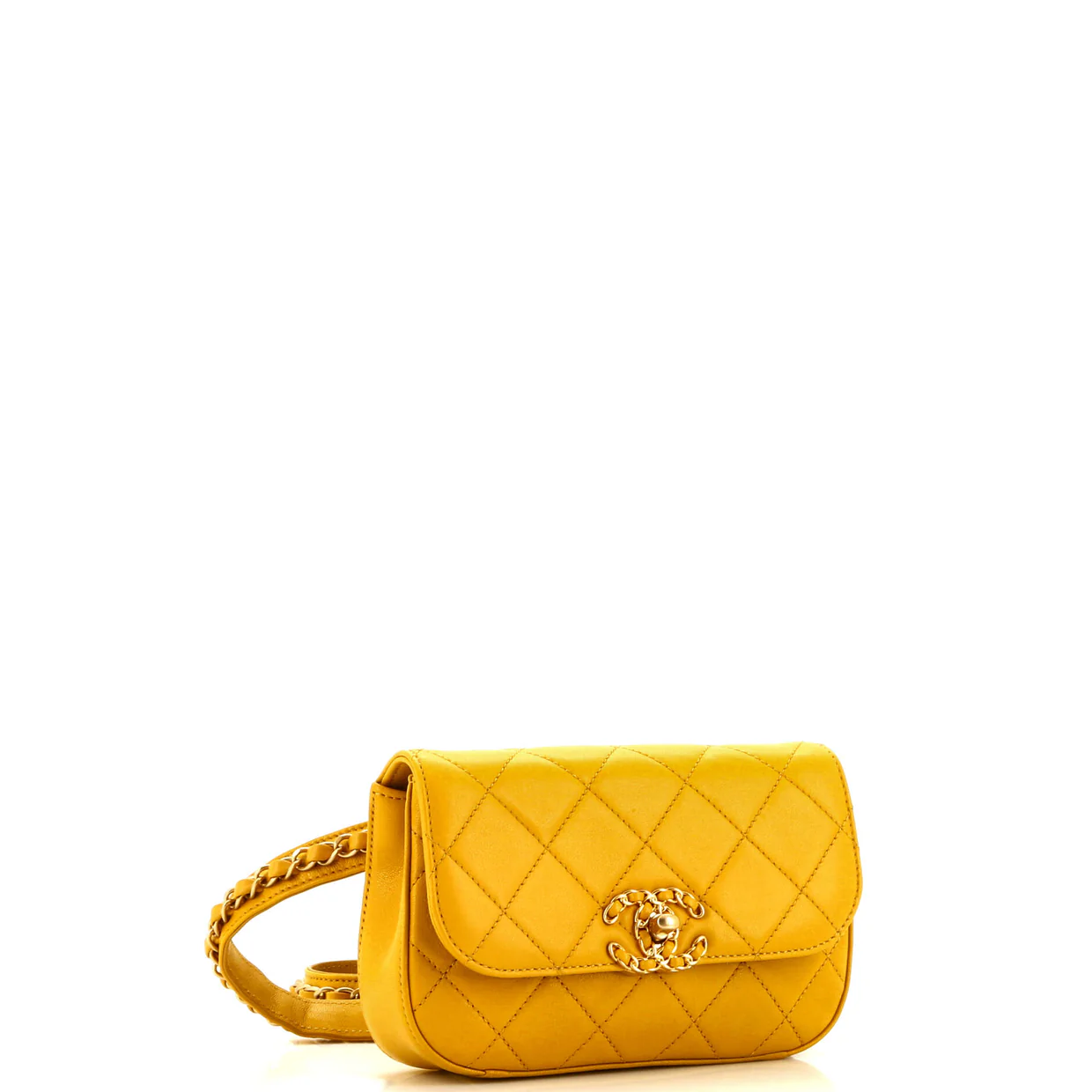 Chain Infinity Waist Bag Quilted Lambskin - Deep Luxury