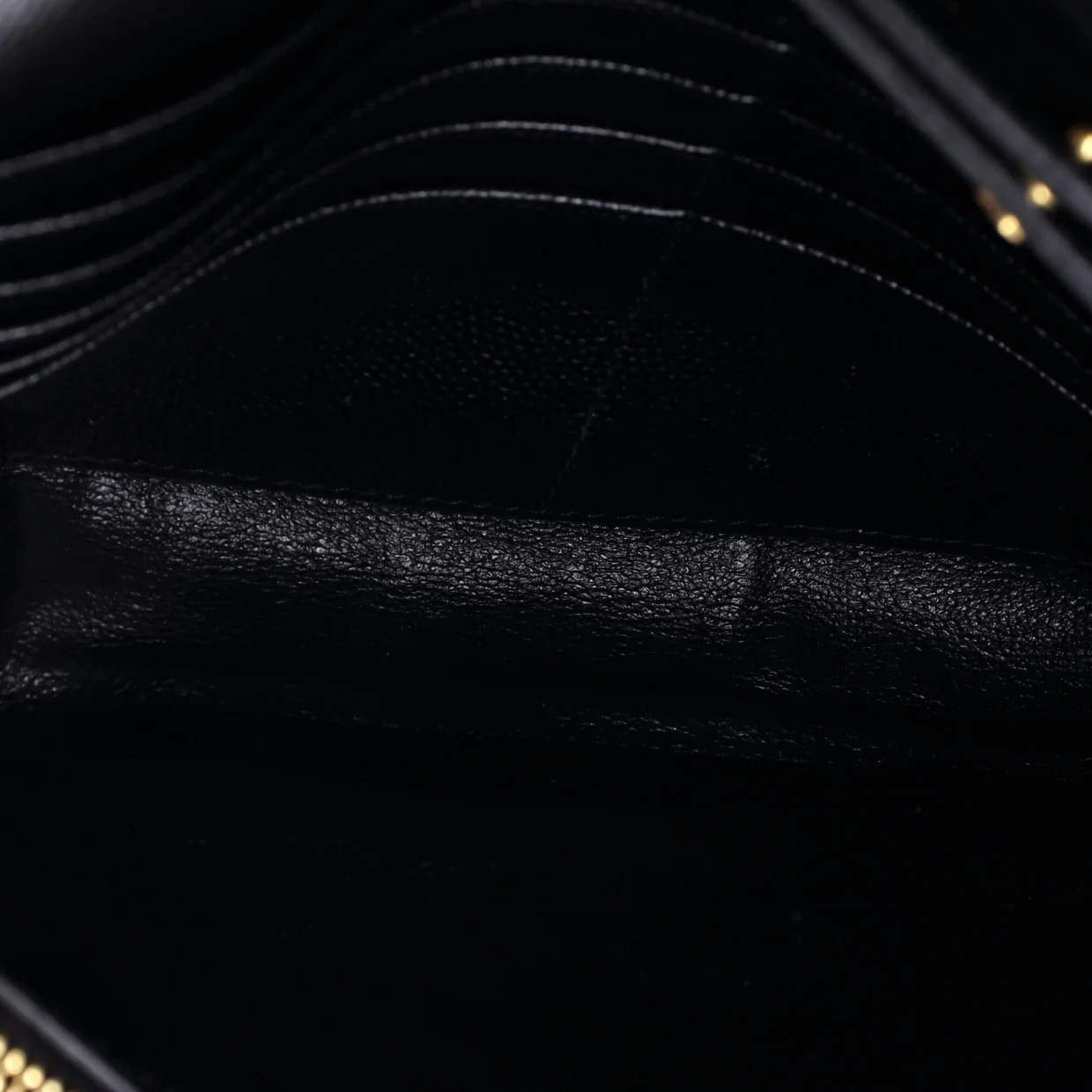 Classic Monogram Wallet on Chain Matelasse Chevron Leather Medium - Deep Luxury
