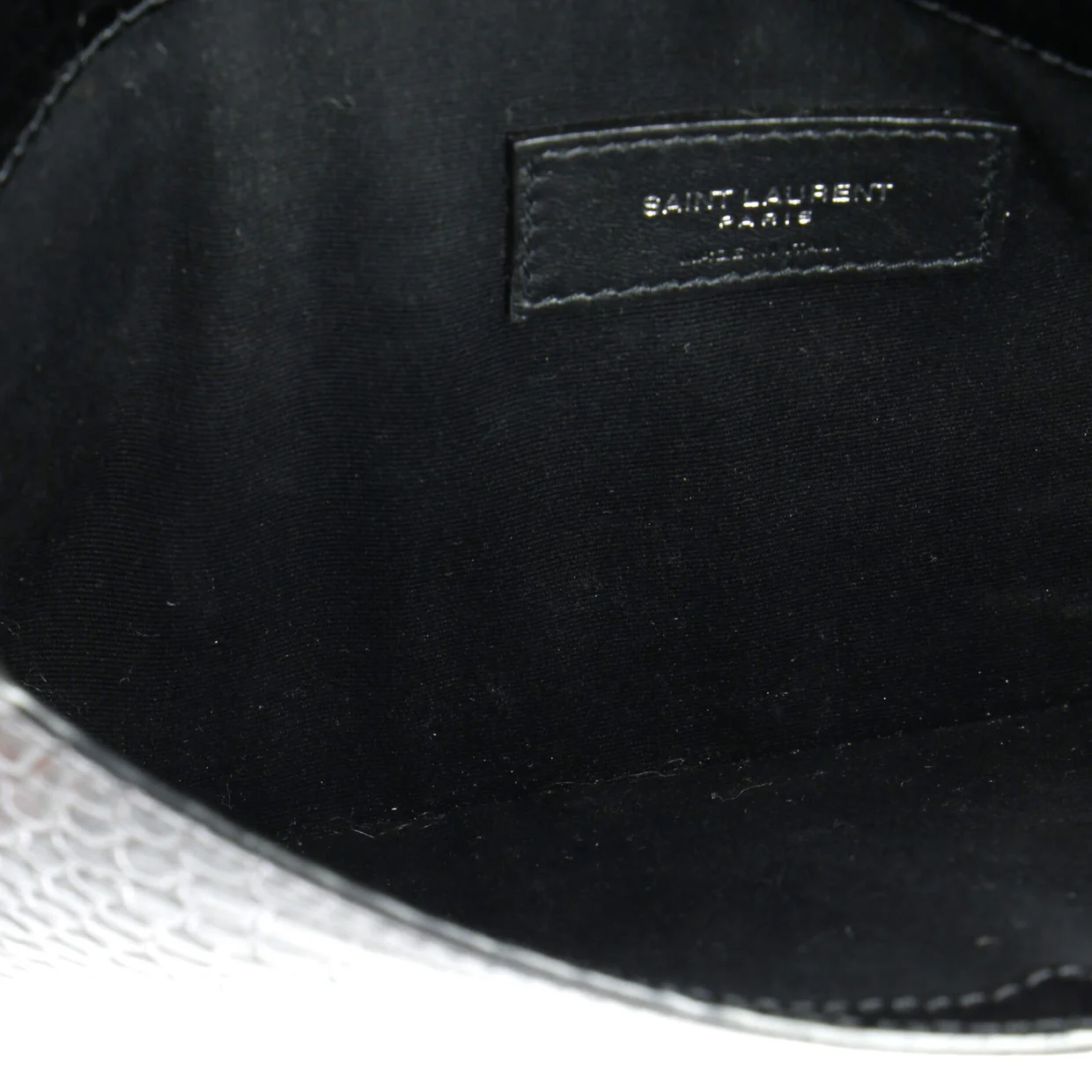Uptown Pouch Crocodile Embossed Leather - Deep Luxury