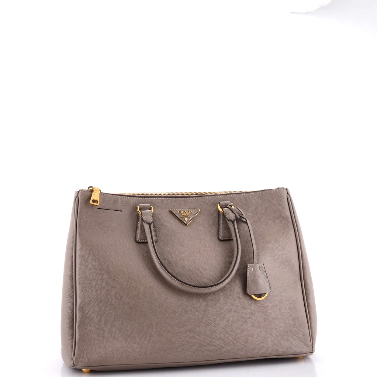 Double Zip Lux Tote Saffiano Leather Large - Deep Luxury