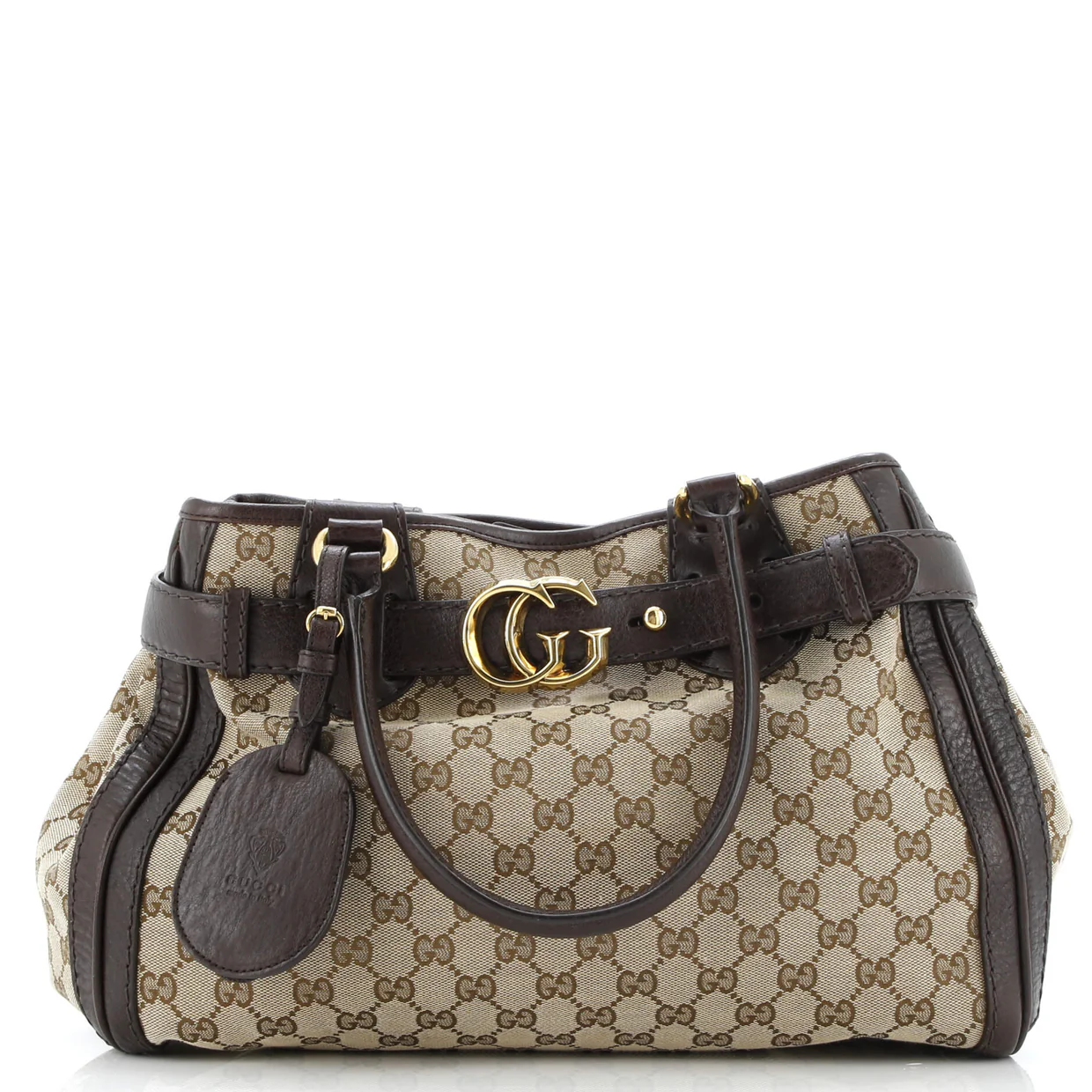 GG Running Tote GG Canvas with Leather Medium - Deep Luxury