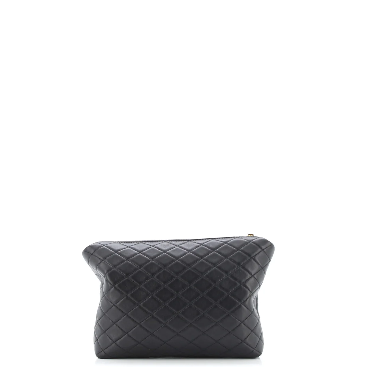 Gaby Zipped Pouch Quilted Leather - Deep Luxury