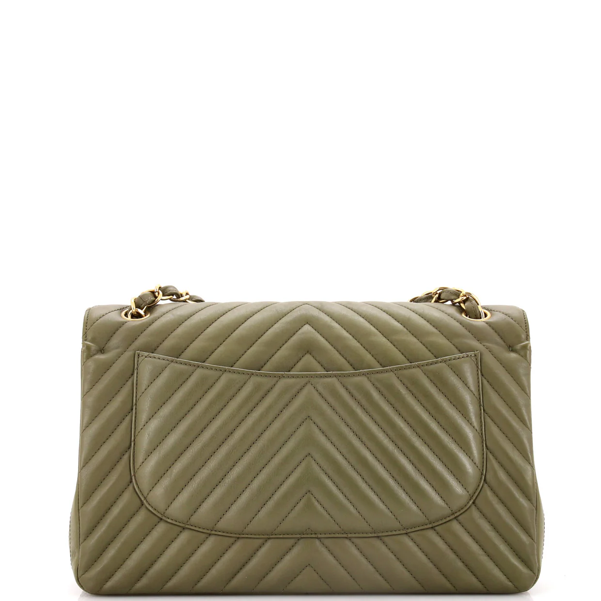Classic Double Flap Bag Chevron Lambskin Jumbo - Deep Luxury