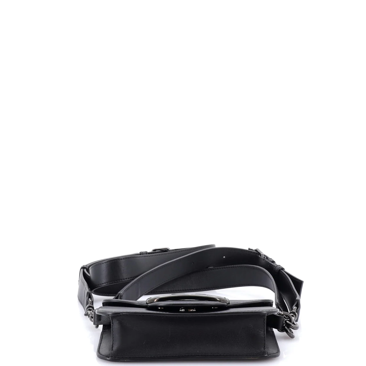 VLogo Flap Shoulder Bag Leather Mini - Deep Luxury