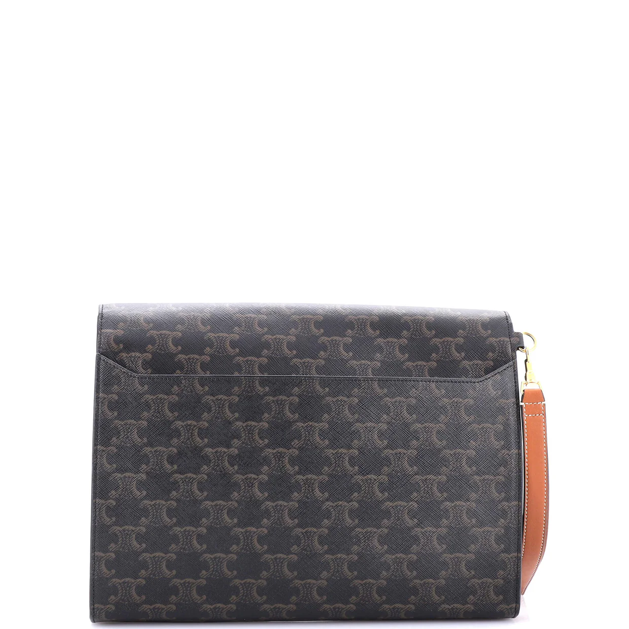 Flap Wristlet Pouch Triomphe Coated Canvas - Deep Luxury
