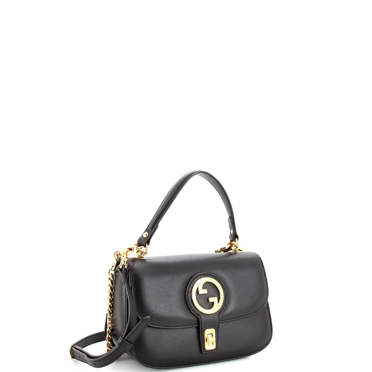 Blondie NM Chain Top Handle Bag Leather Small - Deep Luxury