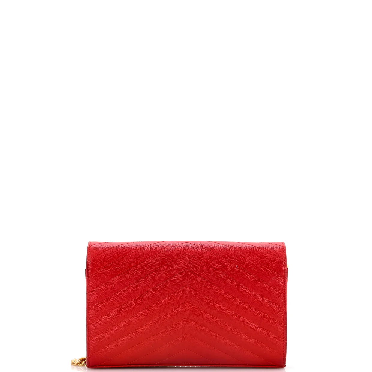 Classic Monogram Wallet on Chain Matelasse Chevron Leather Medium - Deep Luxury