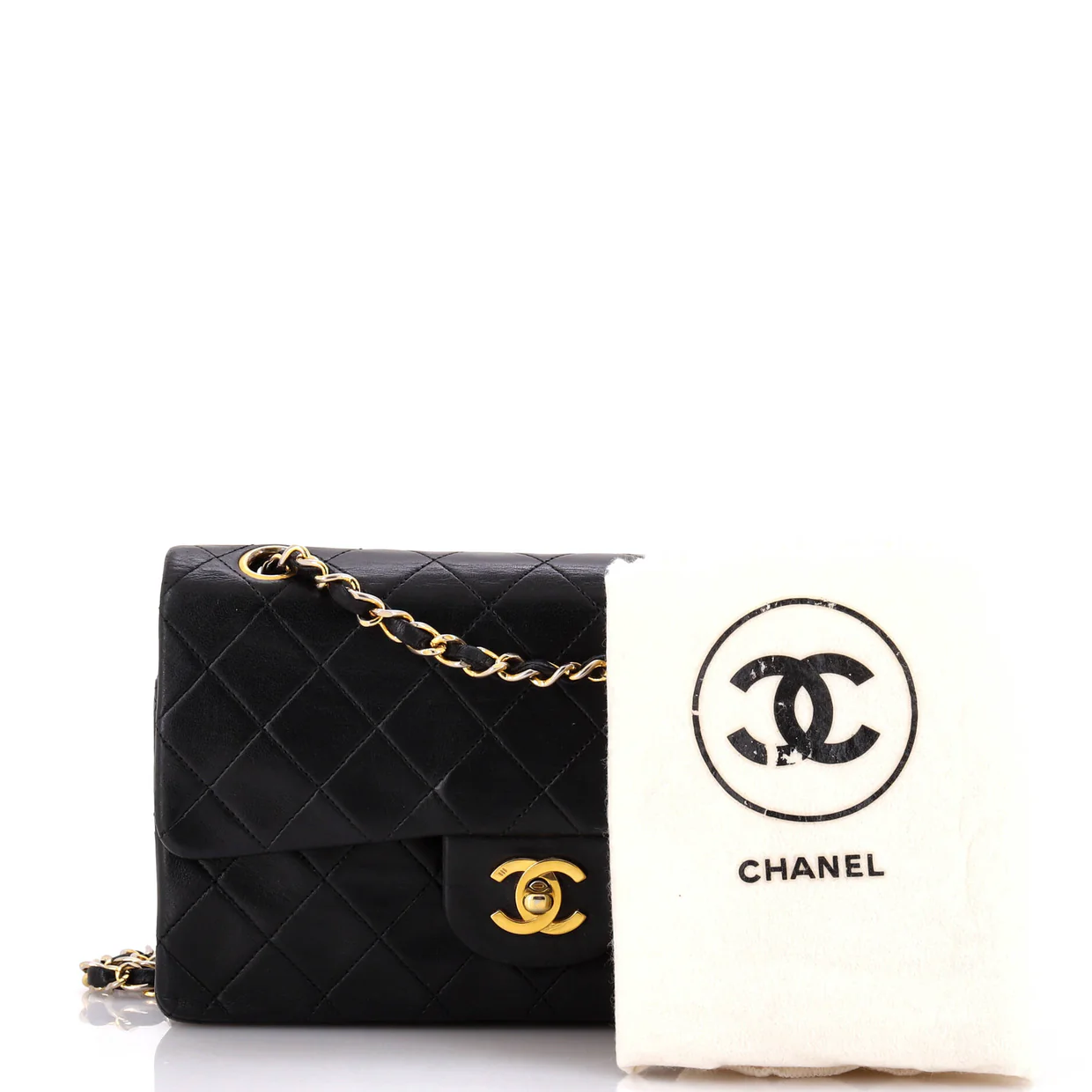 Vintage Classic Double Flap Bag Quilted Lambskin Small - Deep Luxury