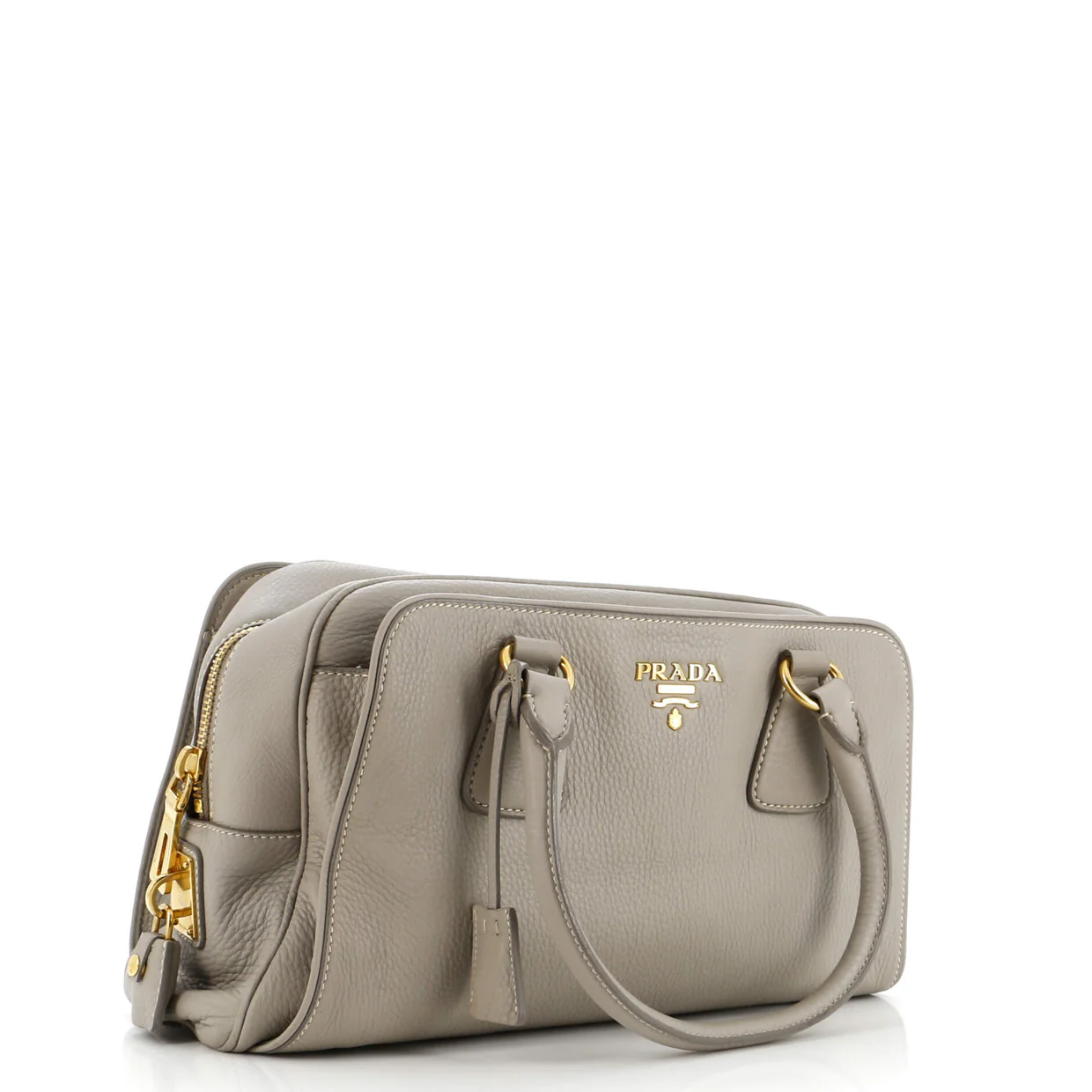Zip Satchel Vitello Daino Medium - Deep Luxury