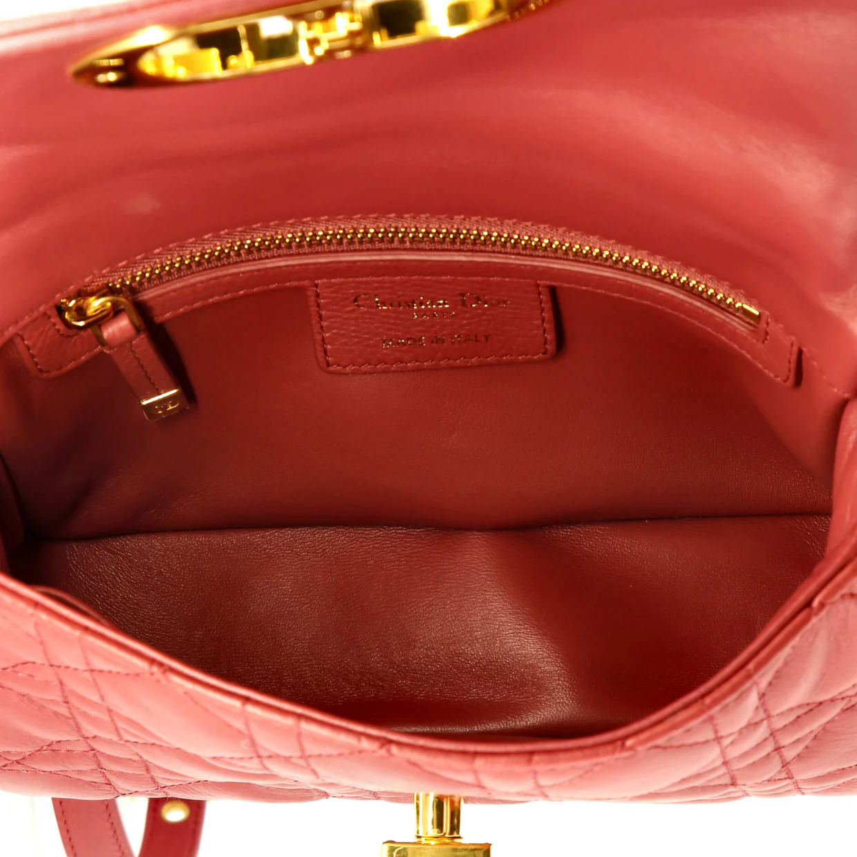 Caro Bag Cannage Quilt Calfskin Small - Deep Luxury