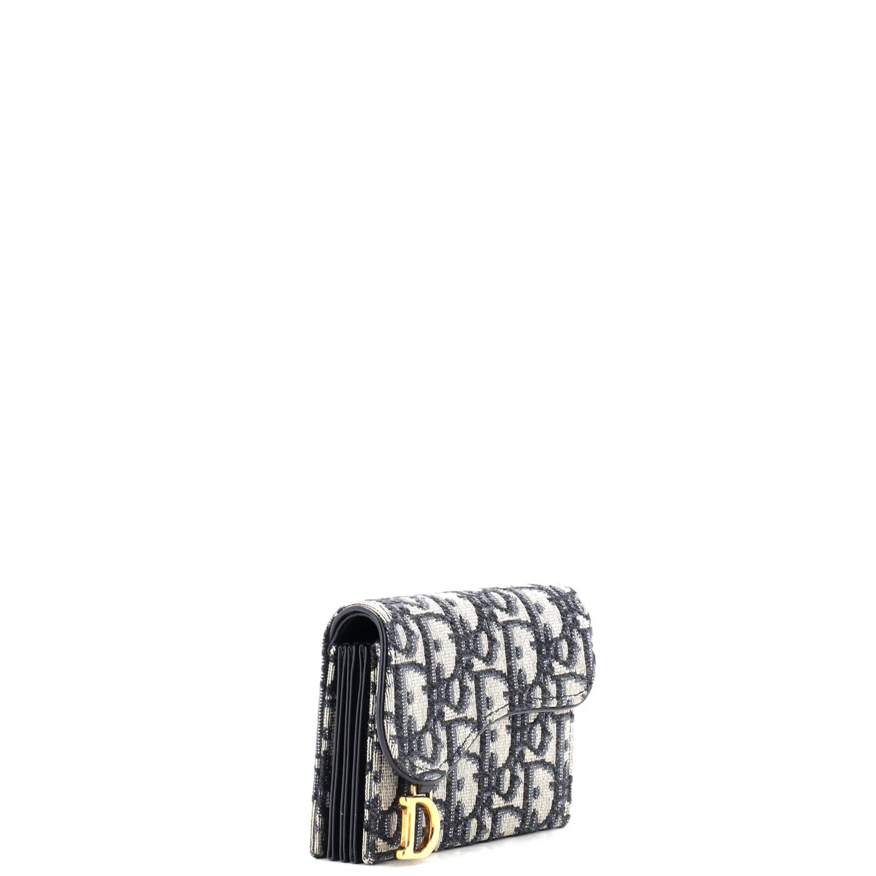Saddle 5-Gusset Card Case Oblique Canvas - Deep Luxury