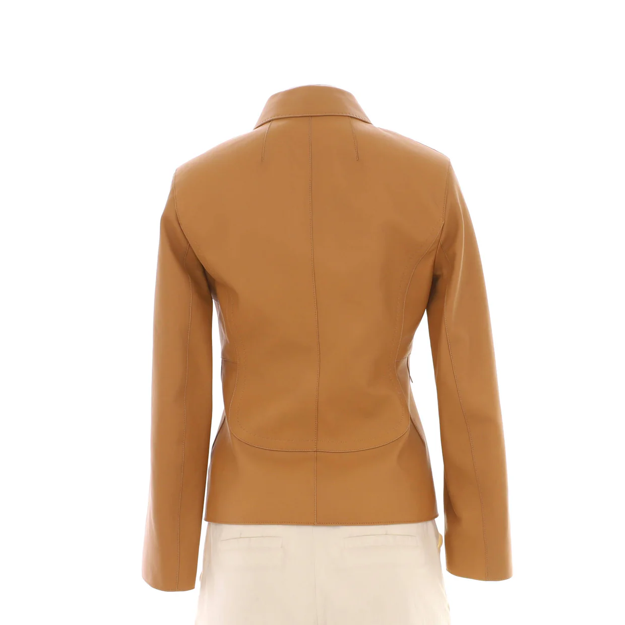 Women's Equestrian Button Jacket Leather - Deep Luxury