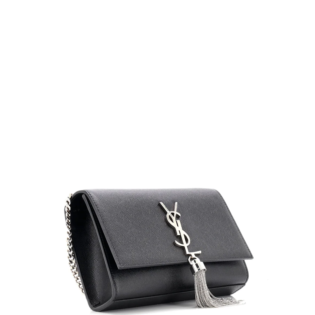 Classic Monogram Tassel Crossbody Bag Grainy Leather Small - Deep Luxury