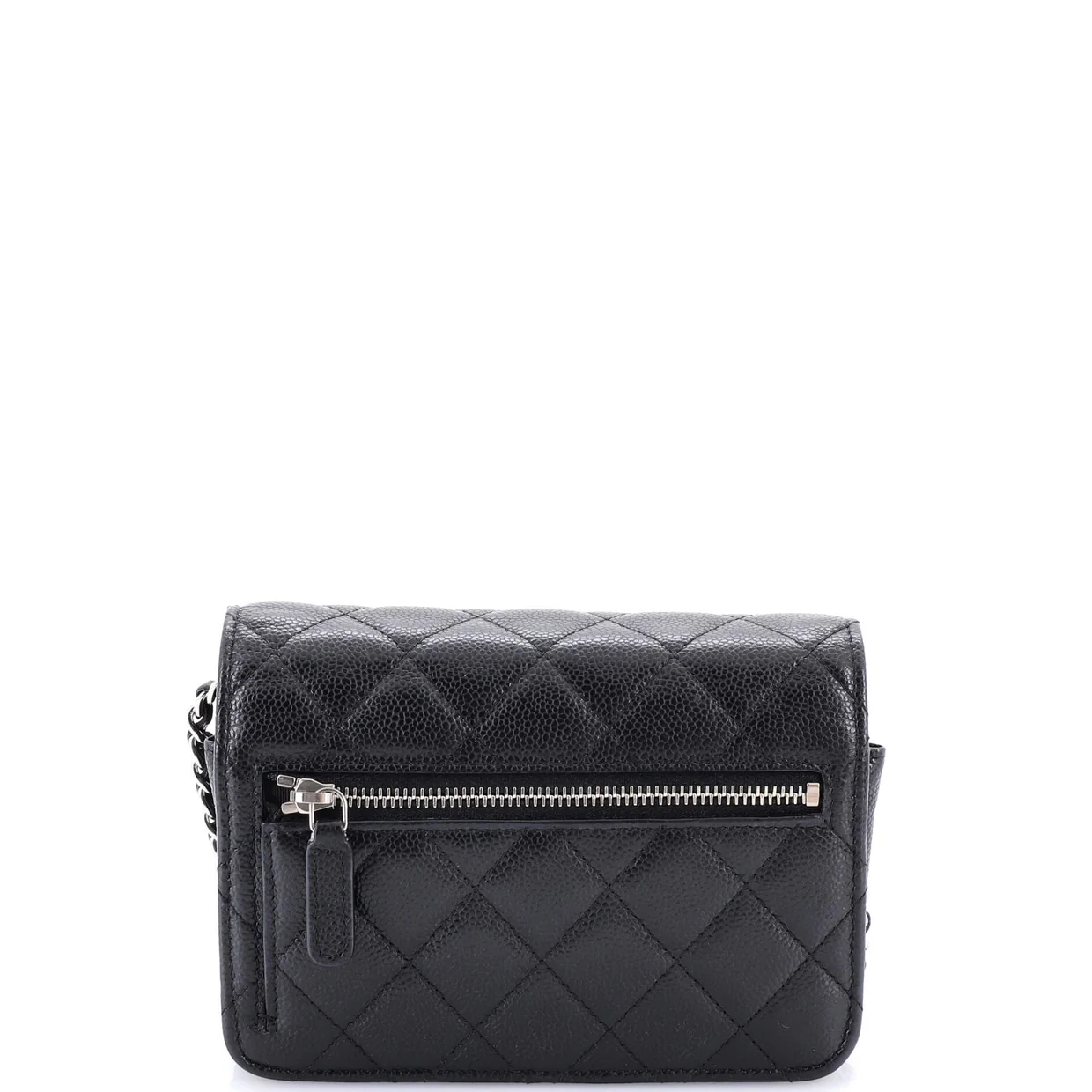 Wallet on Chain Quilted Caviar Mini - Deep Luxury
