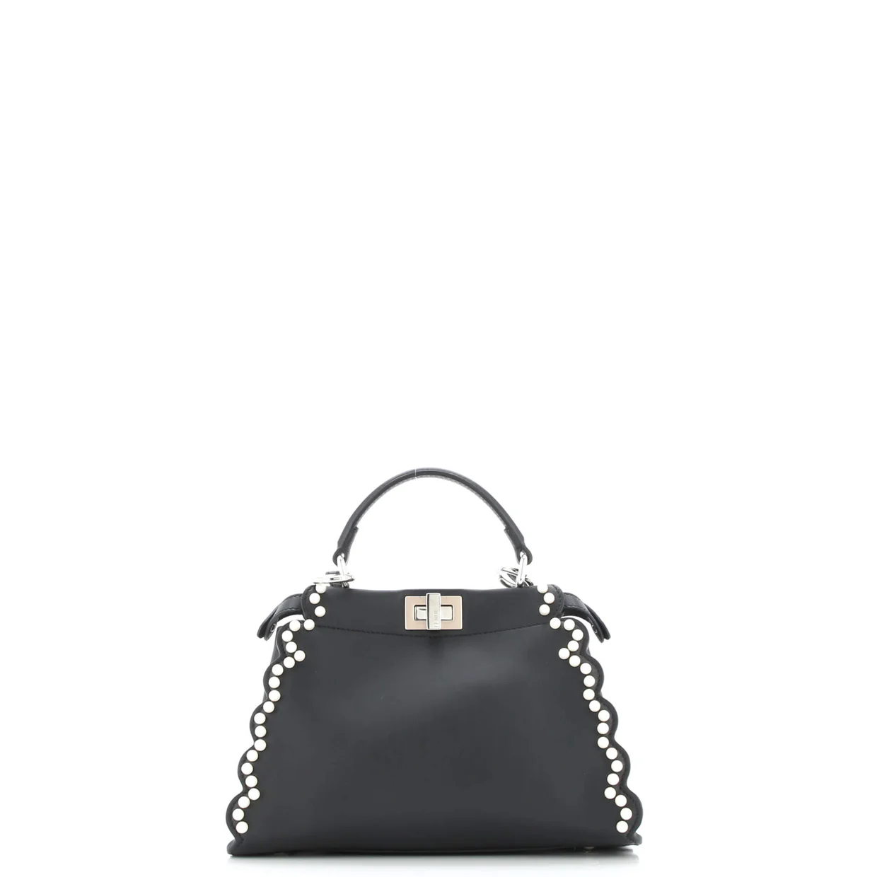 Peekaboo Bag Pearl Embellished Leather Mini - Deep Luxury