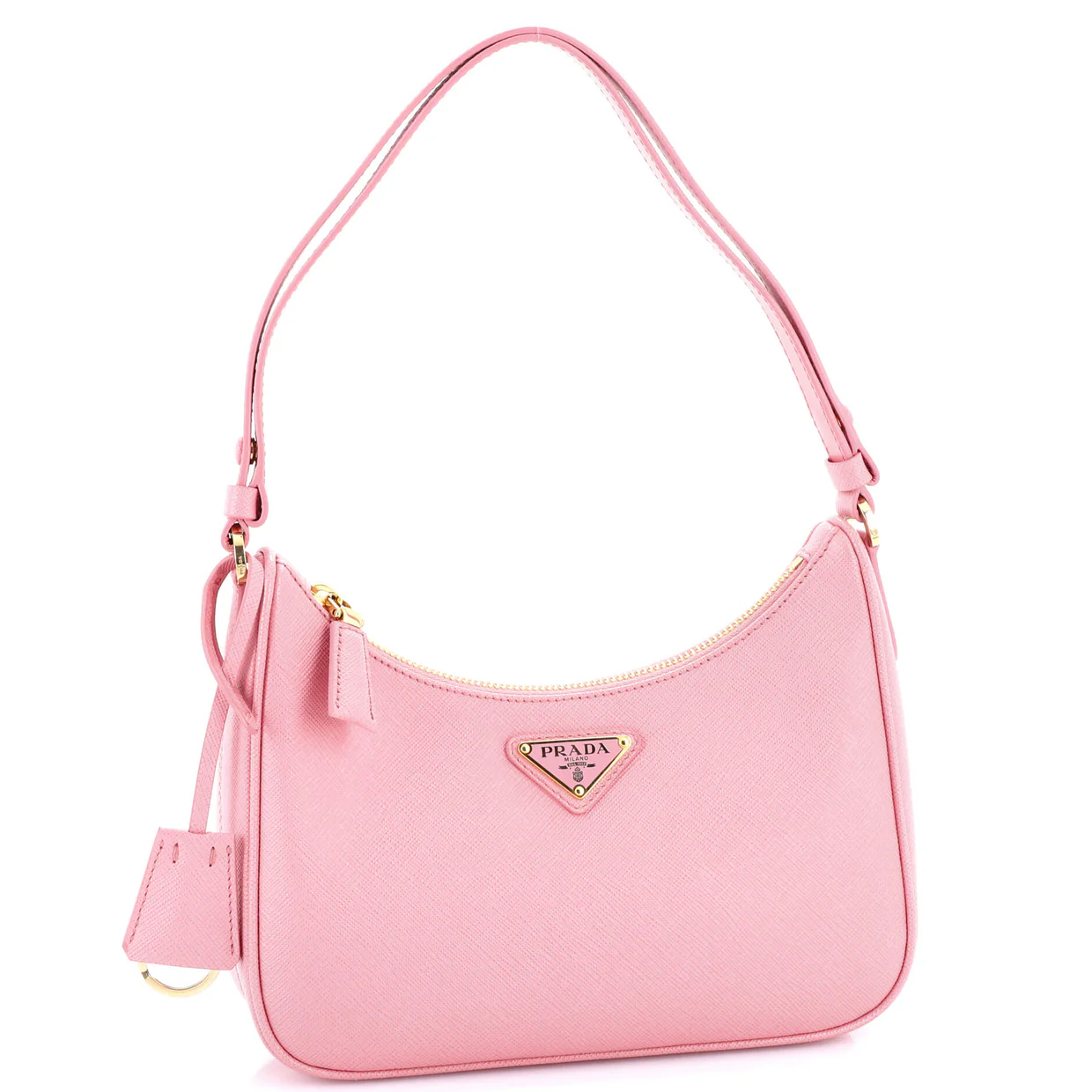 Adjustable Handle Zip Hobo Saffiano Leather Mini - Deep Luxury