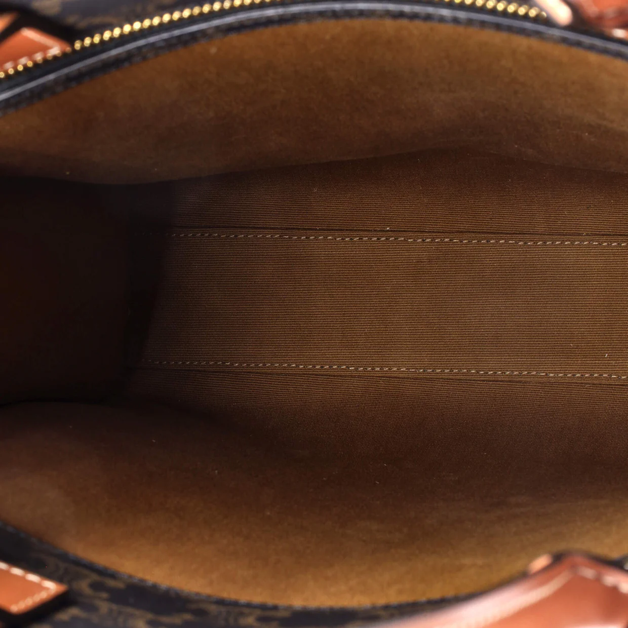 Vertical Cabas Tote Triomphe Coated Canvas Small - Deep Luxury