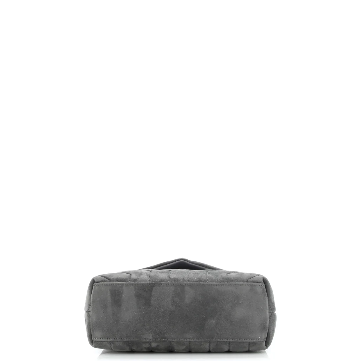 Loulou Shoulder Bag Matelasse Chevron Suede Small - Deep Luxury