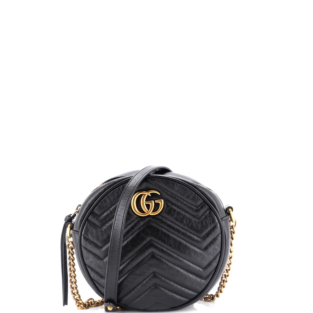 GG Marmont Round Shoulder Bag Matelasse Leather Mini - Deep Luxury