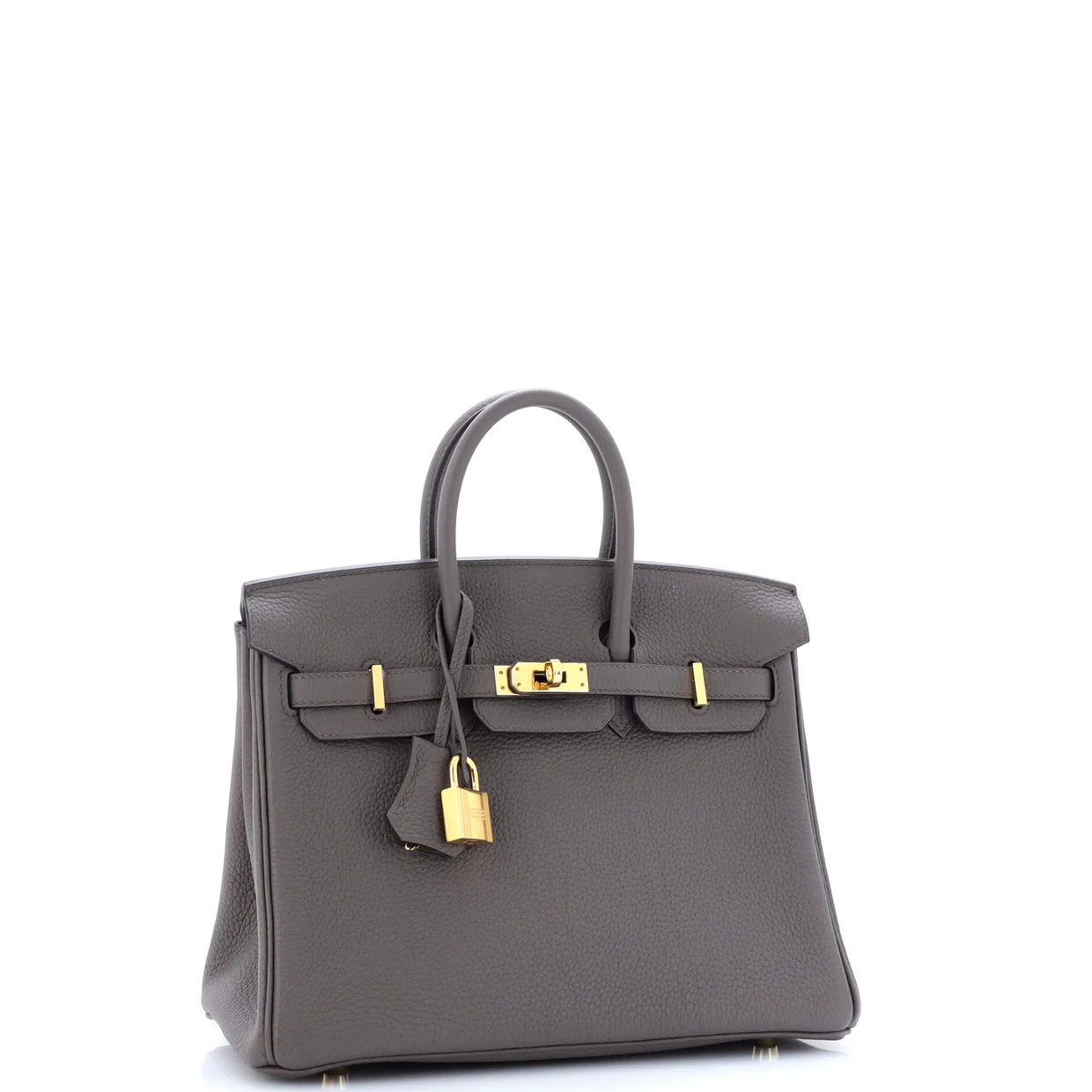 Birkin Handbag Grey Togo with Gold Hardware 25 - Deep Luxury