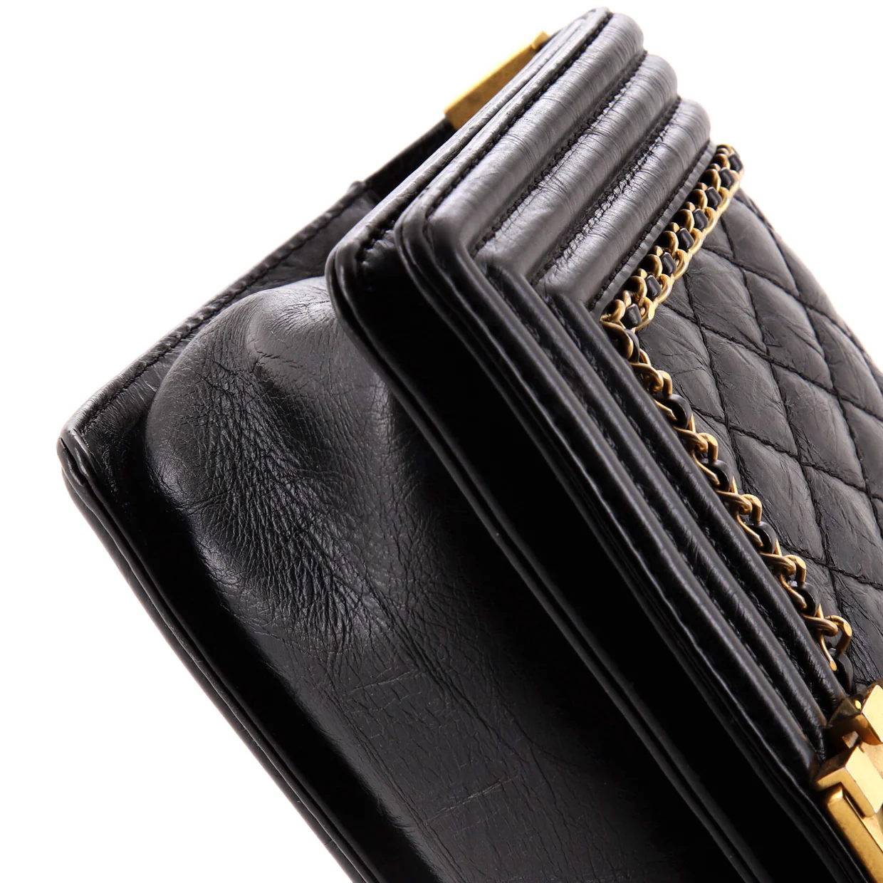 Jacket Boy Flap Bag Quilted Aged Calfskin Old Medium - Deep Luxury